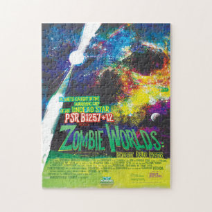 Sci-Fi Horror Movie Ad, Zombie Worlds Jigsaw Puzzle