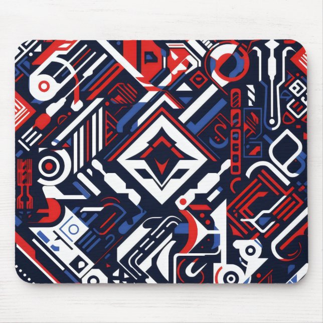Sci-Fi Intricate Pattern Mouse Pad (Front)