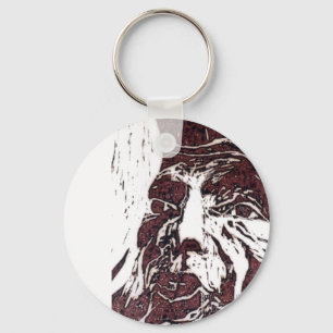Sci-Fi "Lunar Landscape" the man in the moon Keychain