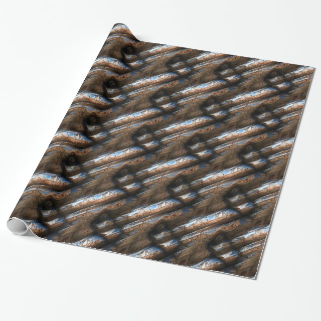 Sci-Fi Metal Art 2-5 Wrapping Paper (Unrolled)