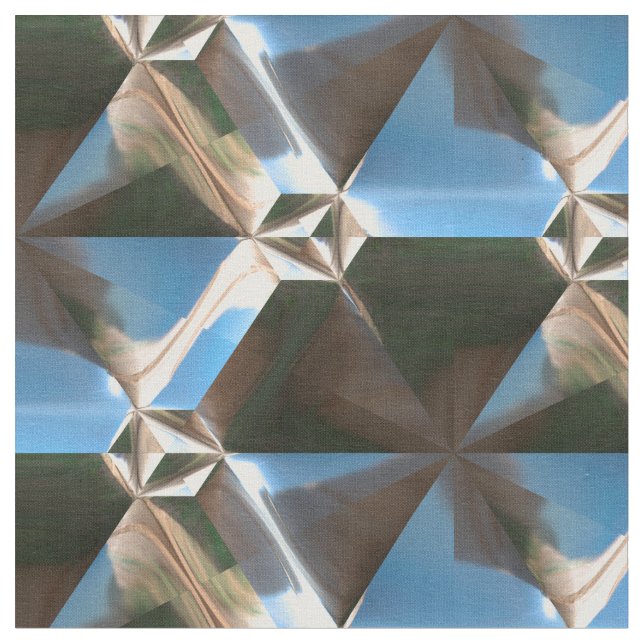 Sci-Fi Metal Patterns 7 Custom Fabric (Close Up)