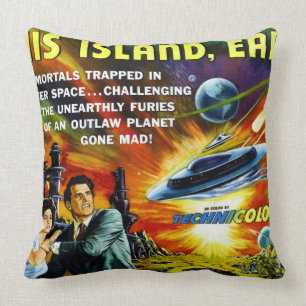 Sci-Fi Movie Poster 1954 Throw Pillow