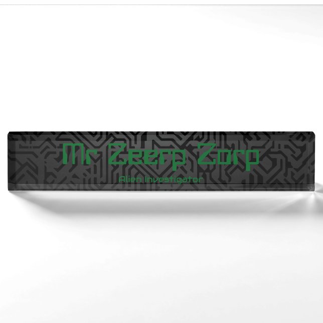 Sci-fi Nameplate (Front)