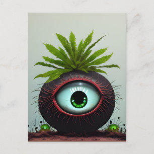 Sci-fi Plant With an Eye Postcard