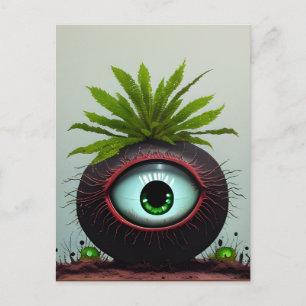 Sci-fi Plant With an Eye Postcard