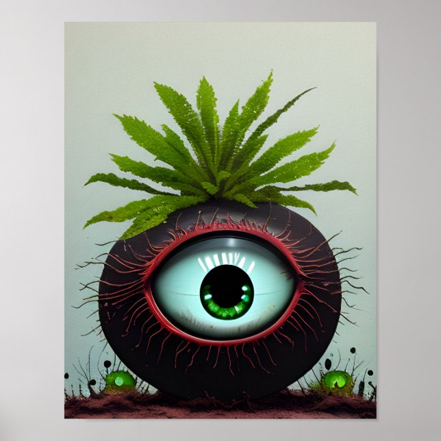 Sci-fi Plant With an Eye Poster (Front)