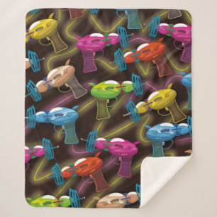 sci fi ray guns sherpa blanket