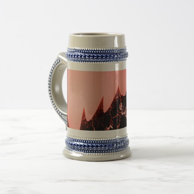 sci-fi red fantasy futuristic beer stein (Front Left)