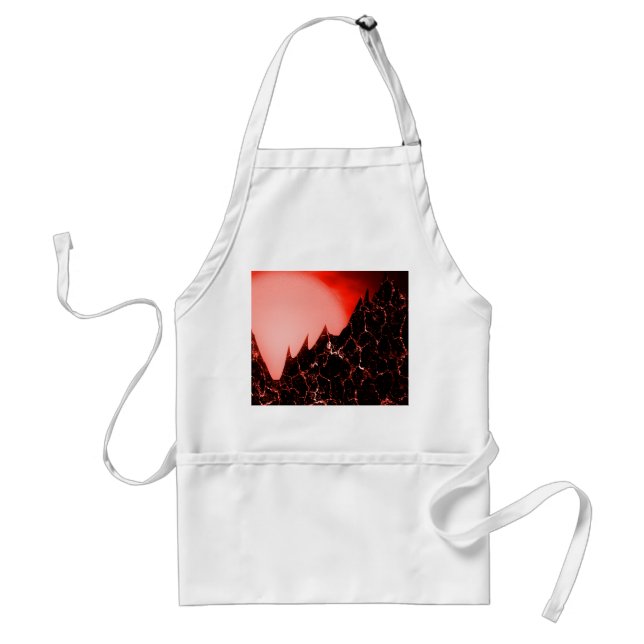 sci-fi red fantasy futuristic standard apron (Front)