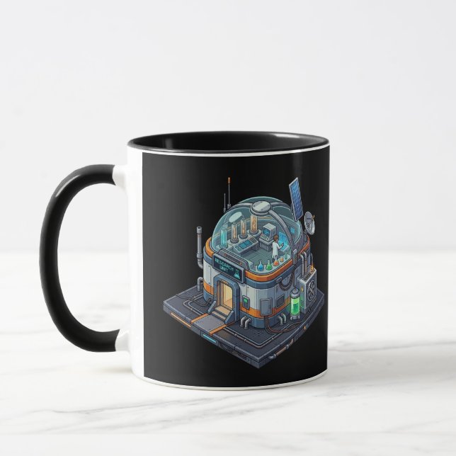 Sci-Fi Research Lab Black Combo Mug (Left)
