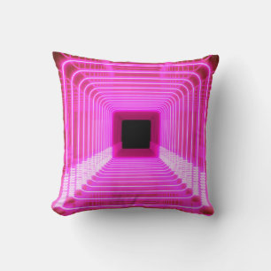 Sci-Fi Retro 3D: Pop Art Illustration Throw Pillow