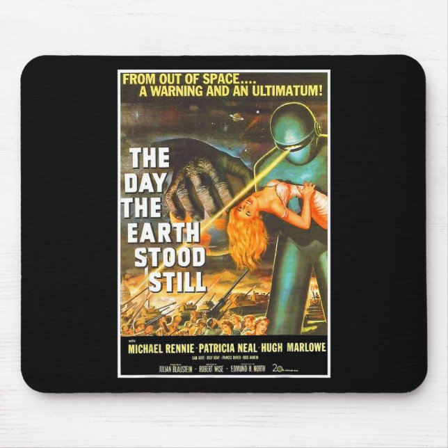 Sci Fi Robot Halloween Earth Invasion Science Fict Mouse Pad (Front)