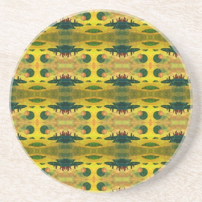 Sci-Fi "Seas of Fire" molten lava alien world   Co Coaster (Front)