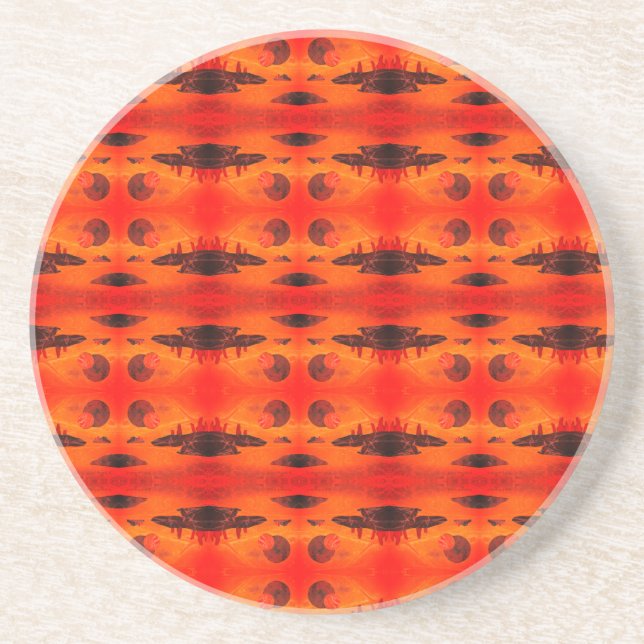 Sci-Fi "Seas of Fire" molten lava alien world   Co Coaster (Front)