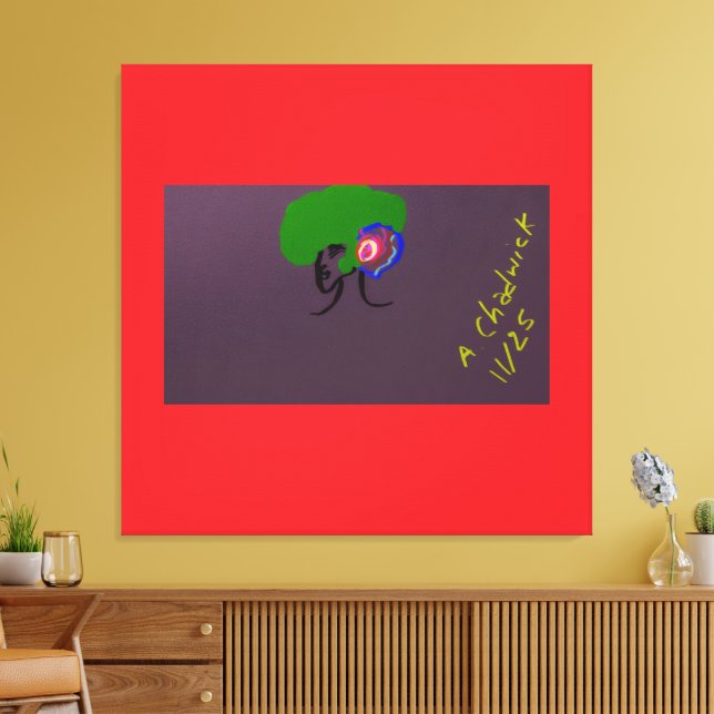 Sci-fi Seashell Creature Canvas Print (Insitu(LivingRoom))