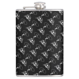 Sci-Fi smart animals "Hungry Frog Dreams" Hip Flask