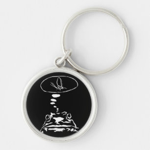 Sci-Fi smart animals "Hungry Frog Dreams"          Keychain