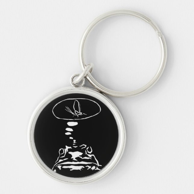Sci-Fi smart animals "Hungry Frog Dreams"          Keychain (Front)