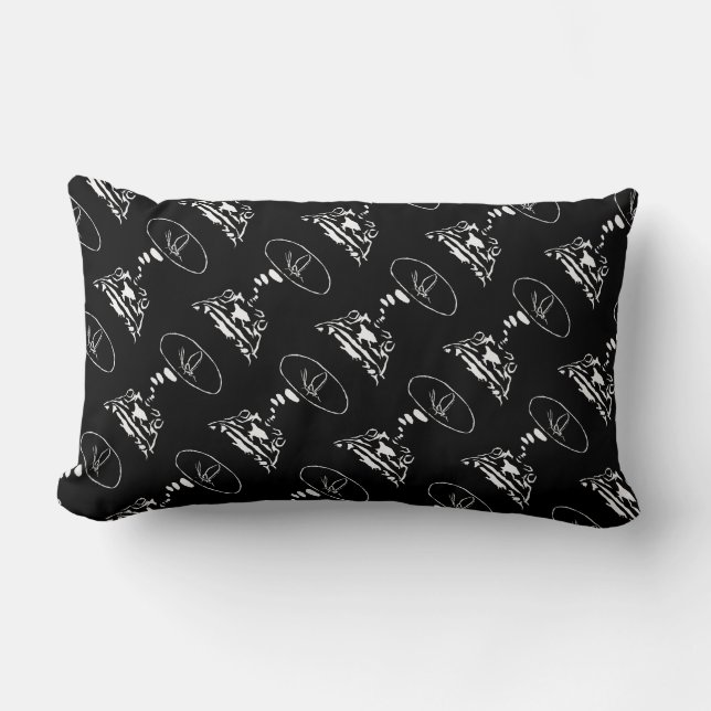Sci-Fi smart animals "Hungry Frog Dreams"          Lumbar Pillow (Front)