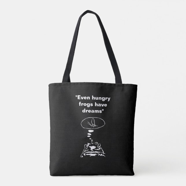 Sci-Fi smart animals "Hungry Frog Dreams"          Tote Bag (Back)