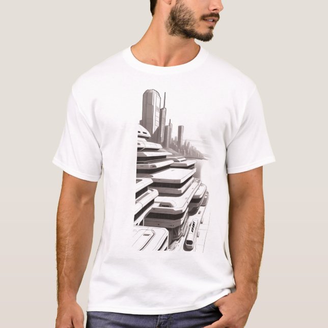 Sci-Fi T-shirt Traversing the Universe 01 F Front (Front)