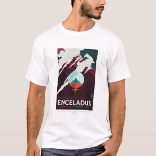 Sci-Fi Travel Ad, Moon Enceladus T-Shirt