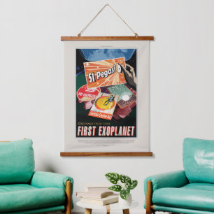 Sci-Fi Travel Ad, Planet 51 Pegasi B Hanging Tapestry