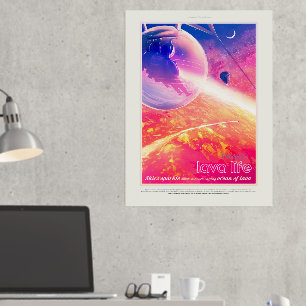Sci-Fi Travel Ad, Planet 55 Cancri e Foil Prints