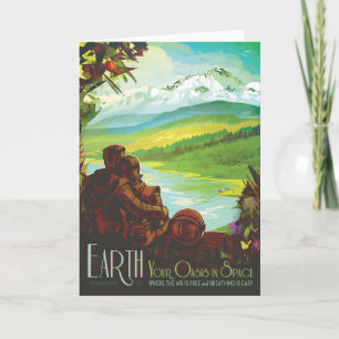 Sci-Fi Travel Ad, Planet Earth Card