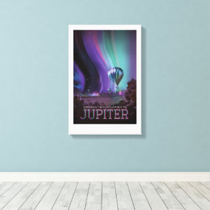 Sci-Fi Travel Ad, Planet Jupiter Canvas Print