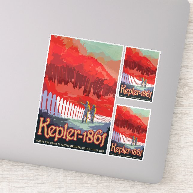 Sci-Fi Travel Ad, Planet Kepler-186f (Detail)