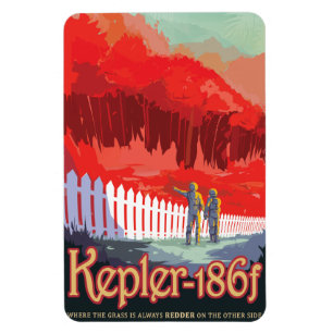 Sci-Fi Travel Ad, Planet Kepler-186f Magnet