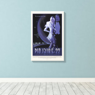 Sci-Fi Travel Ad, Planet PSO J318.5-22 Canvas Print