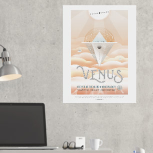 Sci-Fi Travel Ad, Planet Venus Foil Prints