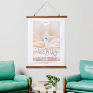Sci-Fi Travel Ad, Planet Venus Hanging Tapestry