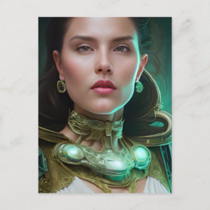 Sci-fi Woman Postcard