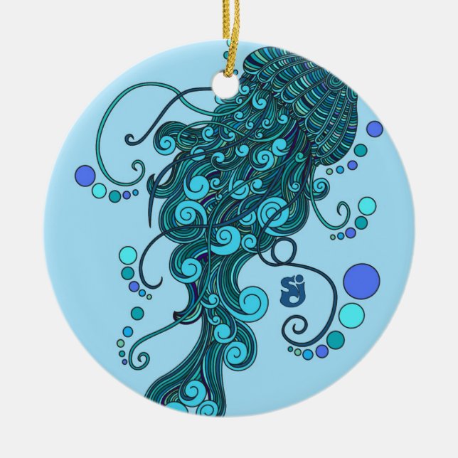 SCI - Jellyfish -String Cheese Incident - Tequilla Ceramic Ornament (Front)