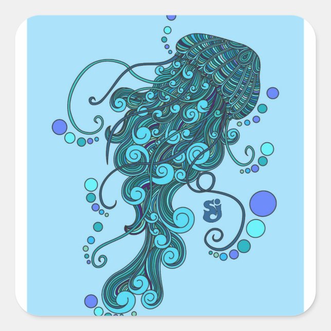 SCI - Jellyfish -String Cheese Incident - Tequilla Square Sticker (Front)