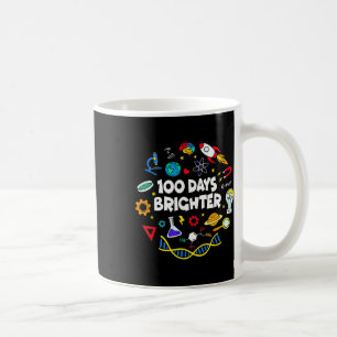 Science 100 Days Brighter Student Happy 100th Day Coffee Mug