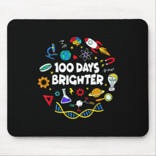 Science 100 Days Brighter Student Happy 100th Day Mouse Pad