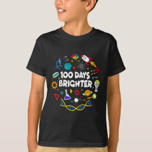 Science 100 Days Brighter Student Happy 100th Day  T-Shirt