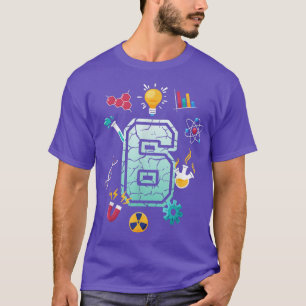 Science 6 Year Old Birthday School Party Scientifi T-Shirt