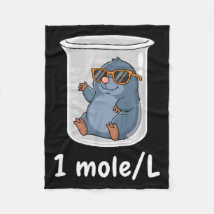 Science & Technology Funny Chemistry 1 Mole L Fleece Blanket