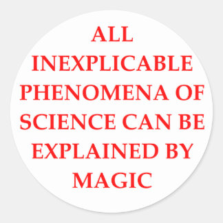 SCIENCE and magic Classic Round Sticker