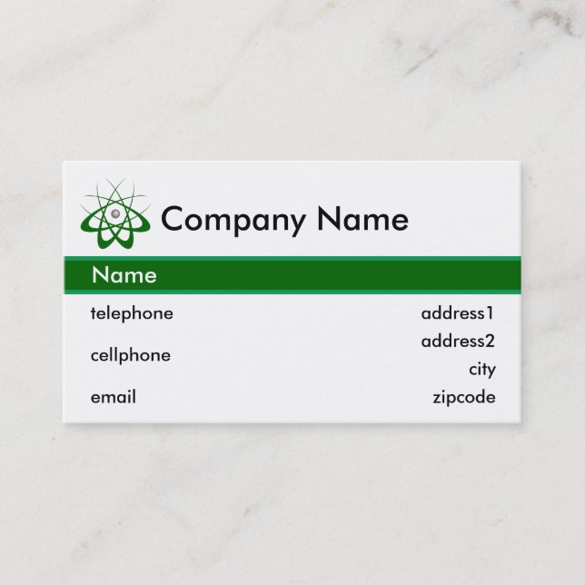 Science and Technology Business Card Design (Front)