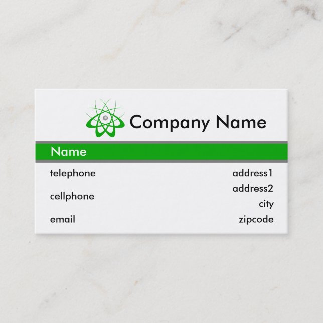 Science and Technology Business Card Design (Front)