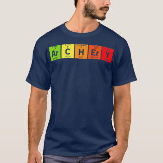 Science Ar C H Er Y Funny Archery Arrow Periodic T-Shirt