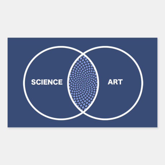 Science / Art Venn Diagram Sticker (Front)