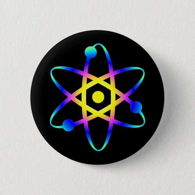 science atom 2 inch round button (Front)