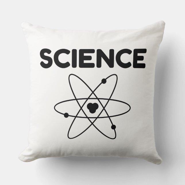 SCIENCE ATOM THROW PILLOW (Front)